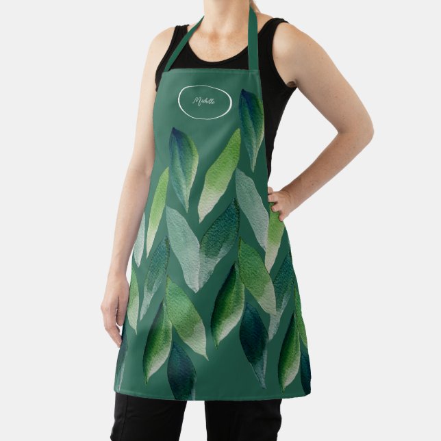 Modern Green Bohemian Nature Apron (Insitu)