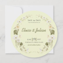 Modern Green Botanical Save the Date