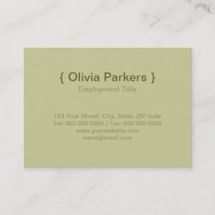 Modern Green Business Card