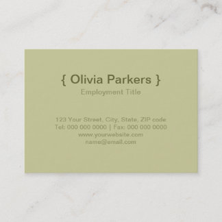 Modern Green Business Card