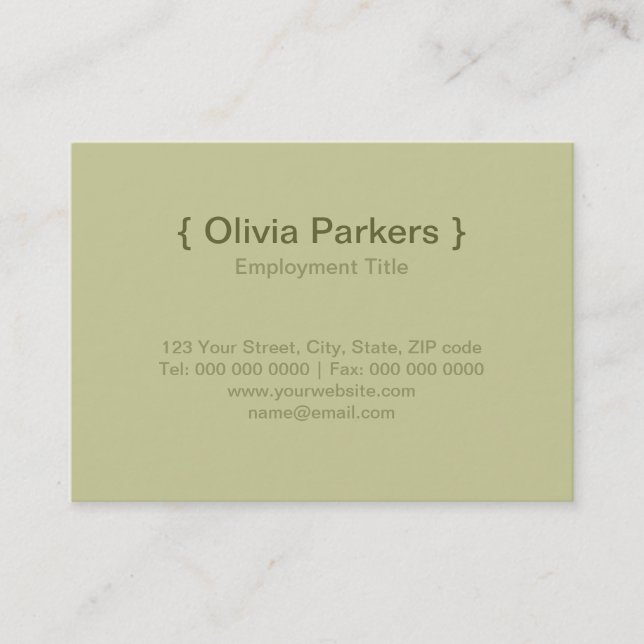 Modern Green Business Card (Front)
