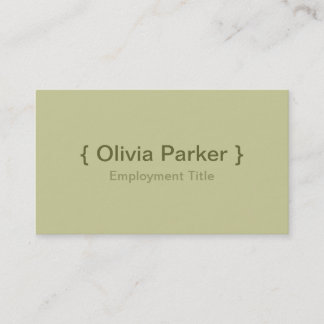 Modern Green Business Card