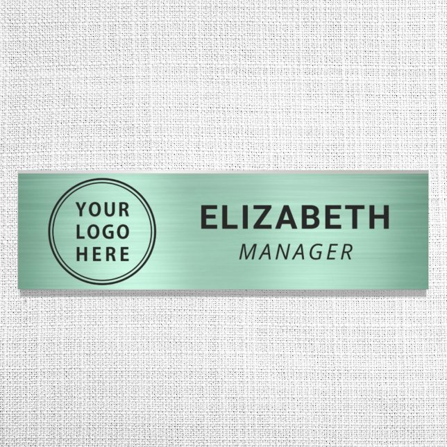 Modern Green Business Logo Name Tag (Creator Uploaded)