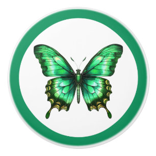 Modern Green Butterfly Pretty Girl's Drawer Knob