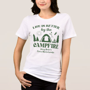 Modern Green Camp Bachelorette Weekend Tri-Blend Shirt