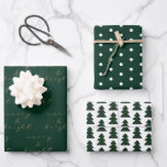 Modern Green Christmas Gift Wrapping Paper<br><div class="desc">Modern patterns for your Christmas Gift Wrapping Paper. Happy Holidays!</div>