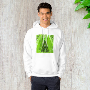 Modern Green Christmas Tree with Star Hoodie