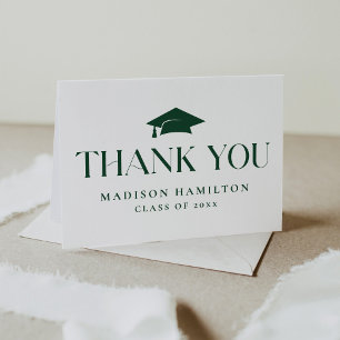 Modern Green Class of 2025 Graduation Thank You Card