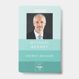 Modern Green Company Photo ID Badge