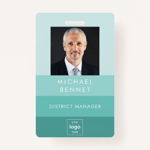 Modern Green Company Photo ID  Badge