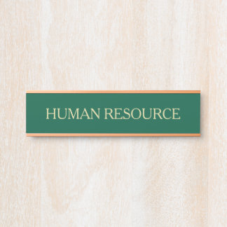 Modern green Faux Gold Office Room Department Door Sign