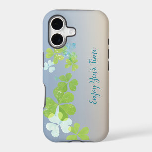 Modern green floral iPhon Case