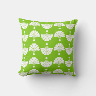 Modern Green Floral Pattern Pillow