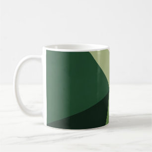 Modern Green Geometric Starburst Coffee Mug