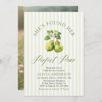 Modern Green Gingham Perfect Pear Bridal Shower