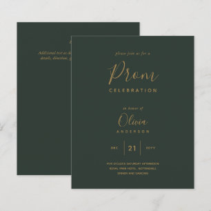 Modern Green Gold Budget PROM