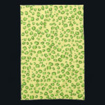 Modern Green Gold Leopard Pattern Animal Print Kitchen Towel<br><div class="desc">Decorate your kitchen with this cool towel. Makes a great housewarming,  birthday  or wedding gift! 
You can customize it and add text too.
Check my shop for lots more colours and patterns!</div>