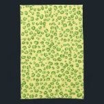 Modern Green Gold Leopard Pattern Animal Print Kitchen Towel<br><div class="desc">Decorate your kitchen with this cool towel. Makes a great housewarming,  birthday  or wedding gift! 
You can customize it and add text too.
Check my shop for lots more colours and patterns!</div>