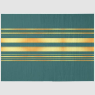 Modern Green Gold Luxury Linen Texture Collection Tissue Paper