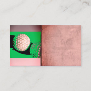 modern green golf ball business card template