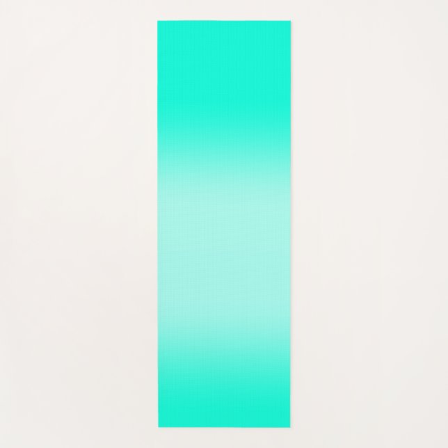 Modern Green gradient Watercolor summer nature Yoga Mat (Front)