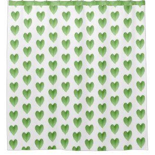 Modern Green Heart Leaf Pattern