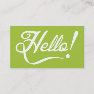 Modern Green - Hello Business Card