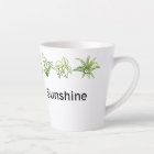 Modern Green House Plants Personalized Latte Mug