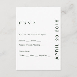 Modern Green Hue RSVP Card