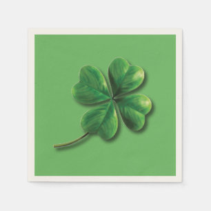 Modern Green Irish Shamrock Napkin