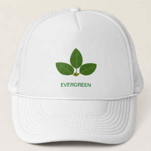 Modern Green Laurel Leaves Trucker Hat