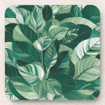 Modern Green Leaves Pattern