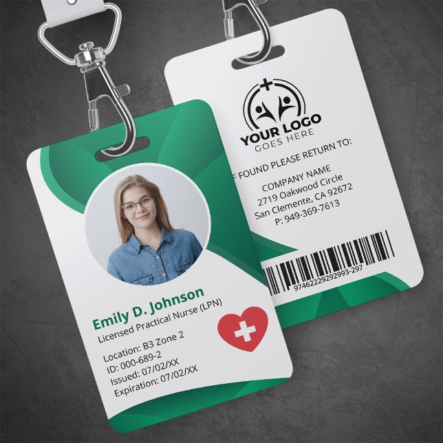 Modern Green Licensed Practical Nurse LPN Badge (Creator Uploaded)