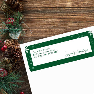 Modern Green Line Return Address Labels