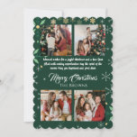 Modern Green Merry Christmas Four Photo Collage  Holiday Card<br><div class="desc">🌲 Wondering how to make this holiday season extra special? Unveil the magic of our Modern Green Merry Christmas Four Photo Collage Holiday Card! 🎄 This unique Christmas card boasts a trendy handwritten script and a modern geometric shape photo grid, creating a simple and minimalist yet elegant design. In a...</div>