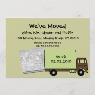 Modern Green Moving Announcement Photo Cards