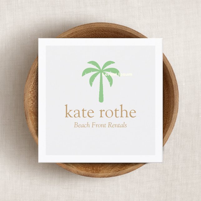 Modern Green Palm Tree Calling Card (Creator Uploaded)