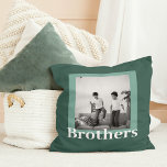 Modern Green | Photo | Brothers Gift Throw Pillow<br><div class="desc">Modern Green | Photo | Brothers Gift Pillows make for thoughtful and practical gifts, offering comfort and relaxation to the recipient. Here's a description of pillows as a gift: Give the gift of ultimate comfort and relaxation with these luxurious pillows. Crafted with the finest materials, these pillows are designed to...</div>