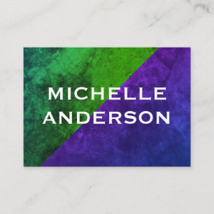 Modern Green Purple Colour Blocks Business Card