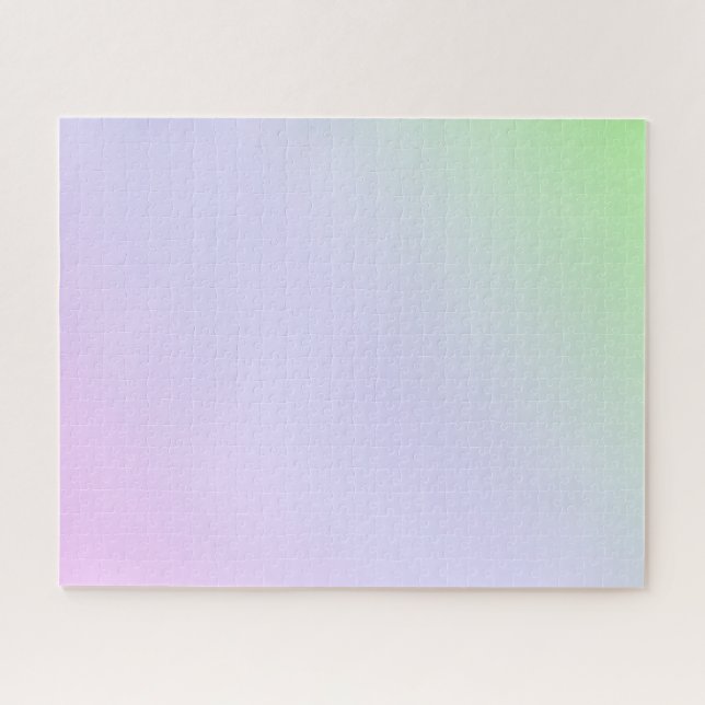 Modern green purple gradient Watercolor Rainbow Jigsaw Puzzle (Horizontal)