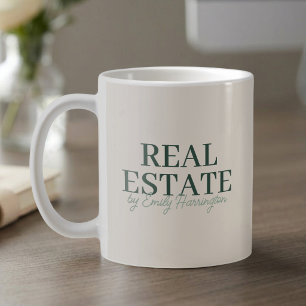 Modern Green Real Estate Agent Coffee Mug