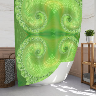 Modern Green Spiral Fractal Pattern