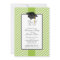 Modern Green Stripe Graduation Party Invitation