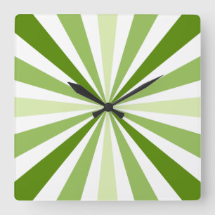 Modern Green Striped Clock