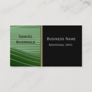 Modern Green Stripes Business Card 3