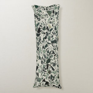 Modern Green Terrazzo Body Pillow