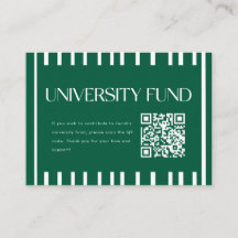Modern Green University Fund QR Code Graduation