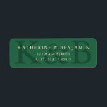 Modern Green Wedding Return Address<br><div class="desc">Modern wedding return address labels featuring minimalist typography in green colour design.</div>