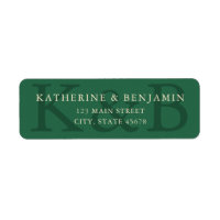 Modern Green Wedding Return Address