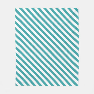 Modern Green White Striped Trend Colors Template Fleece Blanket